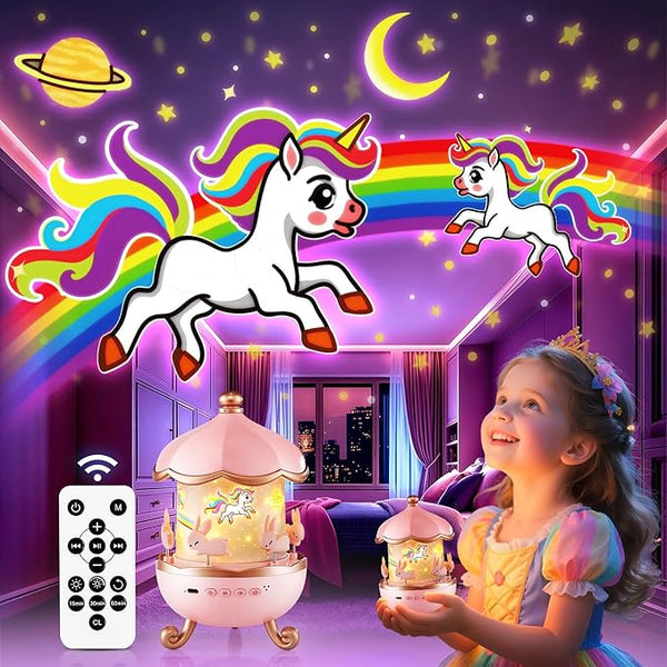 Magical Bunny Night Light Carousel Projector