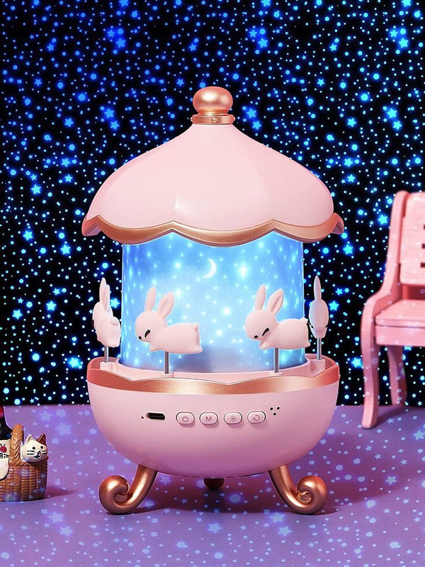 Magical Bunny Night Light Carousel Projector